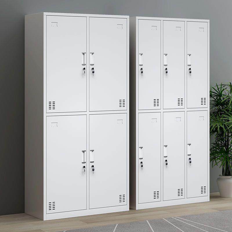 工厂员工更衣柜四门宿舍储物柜六门浴室换衣柜子带锁24门铁皮明之