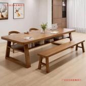 双层实10667木代大长书桌客双学习桌现简约家用电脑桌阅读桌厅工