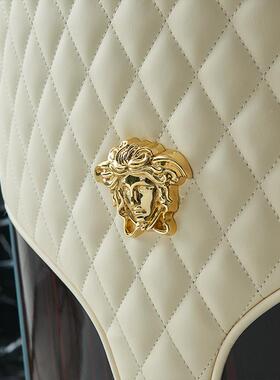 WGX油漆板后-约狮子头轻奢实木餐椅高档现代简大家用85540椅休闲