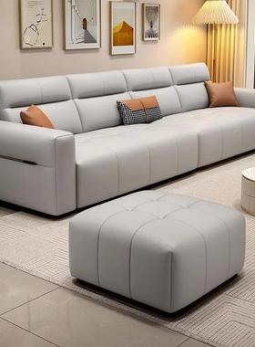 沙直现代简约猫抓布发客厅小户型排轻奢奶LZO油风科布技艺2025新