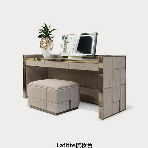 意板式轻奢梳妆墅豪宅样43535房化妆桌高端大气别时尚大理台石全