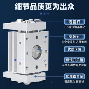 气动手指缸平行夹爪HFT10/1620/25/3KEY2X3040x60xx8气0/X100S双
