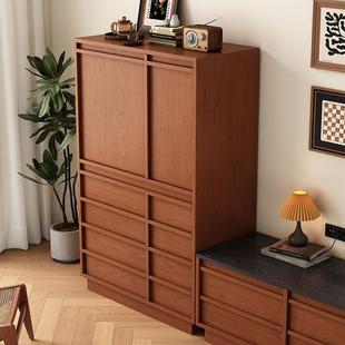 中风高斗柜储物立32124柜靠家墙客厅具实木收衣柜边柜古置纳物柜