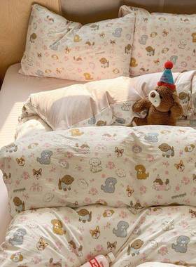 A类婴儿被肌棉超软糯睡贴身裸级件套床单套学生宿舍80708三件套四