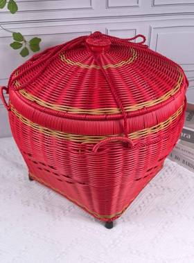 喜庆箩筐大结婚嫁妆34335订拜婚满月进新喜房号神筐簸箕编制品箩