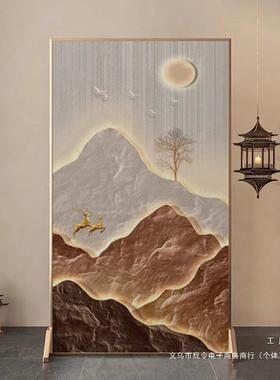 铝合金屏14870风厅隔断现代简约客卧室户入家用门玄关座屏遮挡酒