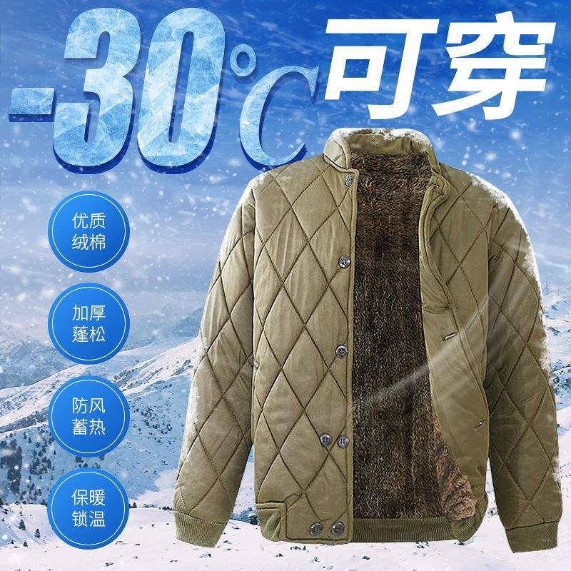 加绒保暖罩衣成人冬天车间工厂工地冷库上班干活穿劳保服防寒外套