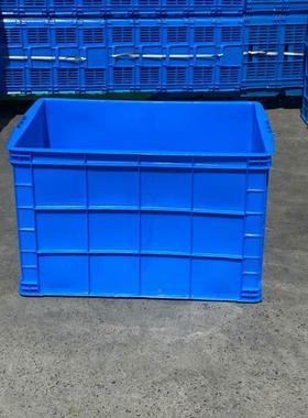 带转蓝色加厚长方形塑料周箱盖大仓库号物料箱消毒餐具YUT胶箱塑