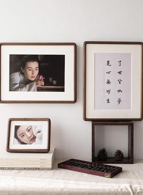 实木大寸相框法画框挂墙来图任意尺美式榫卯客厅书房字88389画书