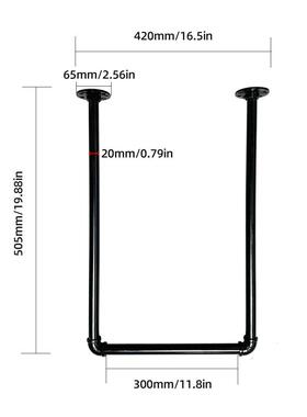天板安花装储支架古风格铁艺水管管道支架悬挂带安装套93741物复