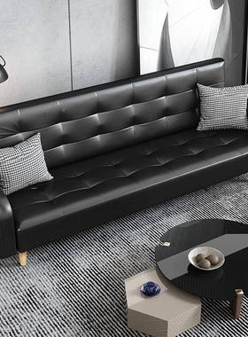 租房办接待客厅皮革沙发床仿皮pu三人ZG-65377折叠沙发床公用双人