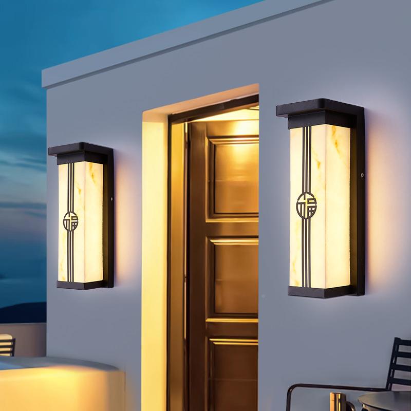 外新中式水别墅室外太阳廊能简约阳台户外墙超亮围墙XEB防走墙壁