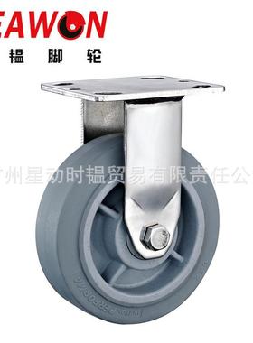 S3680EAWN重4型30不T锈钢灰色PR超级人造胶O万向轮橡胶静音脚轮