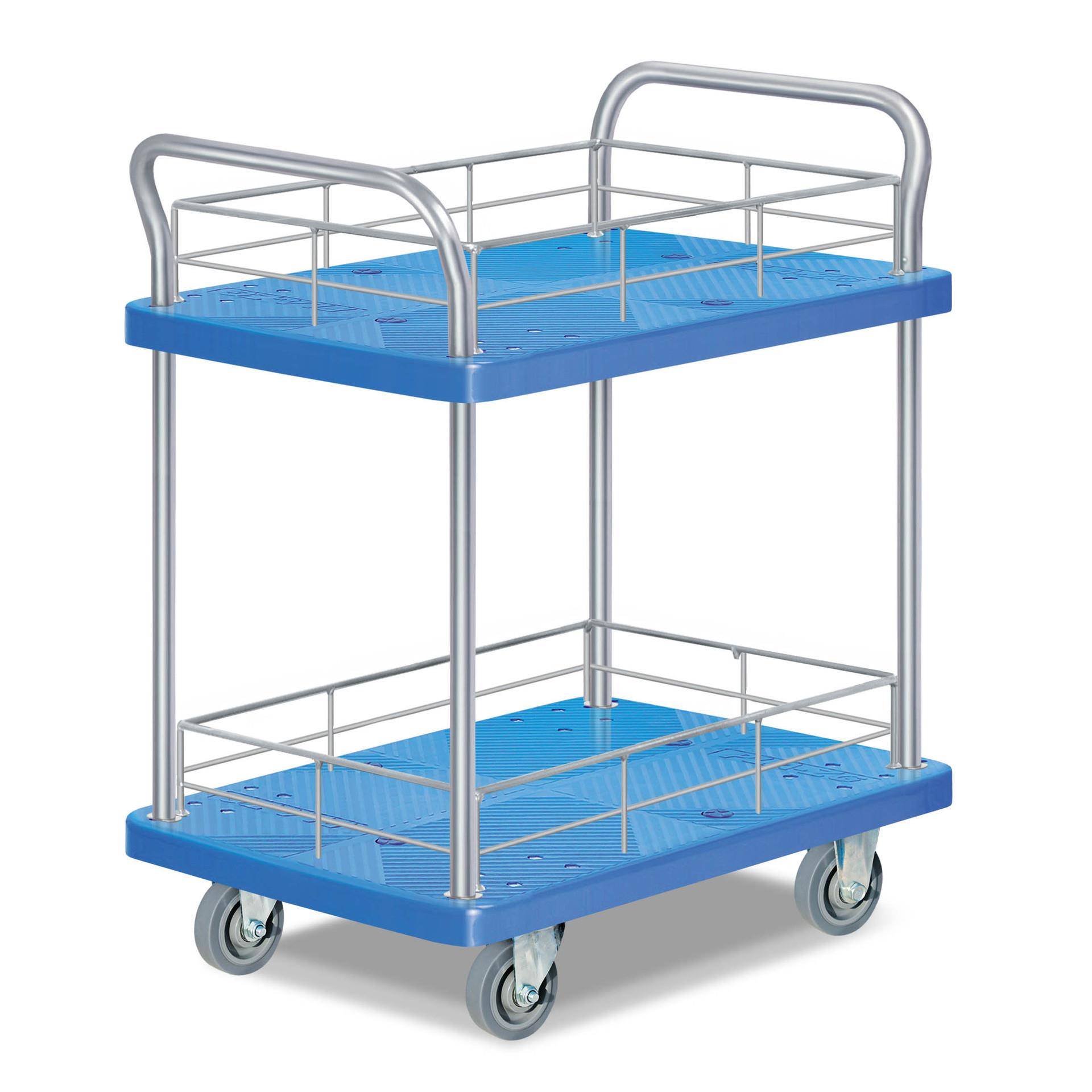 PL超静双层双扶手栏运工具手推车平板推车搬推护A车手006拉超静推