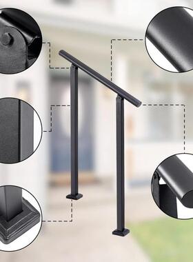 室外台阶扶室台阶黑色锻铁VUT室外安扶手门廊全手楼梯栏外杆