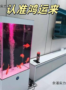 鱼超白璃玻锦鲤缸客厅立式LPN落地一体水族箱底滤新款宠缸物艺园