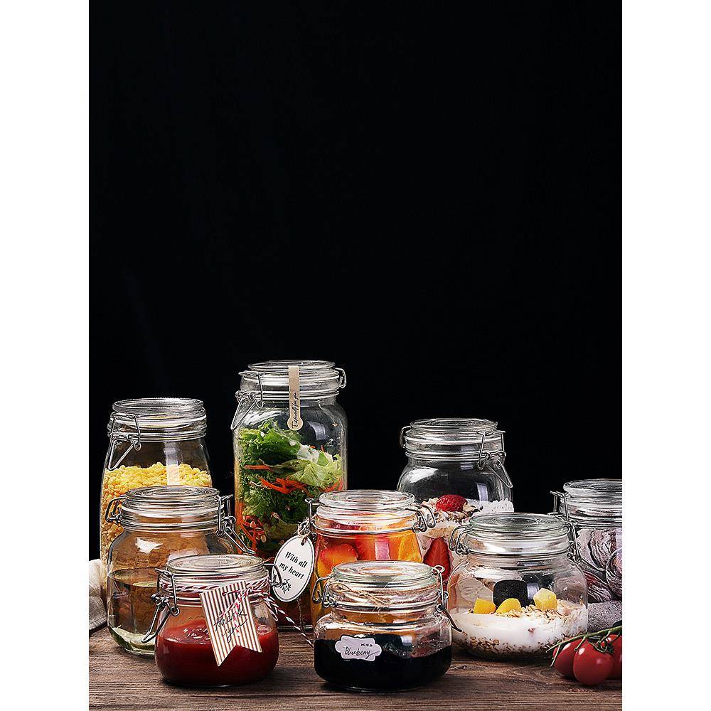 A5L璃玻储物罐厨房鲜玻璃柠檬罐子858泡菜坛密子冰箱玻璃罐保封罐