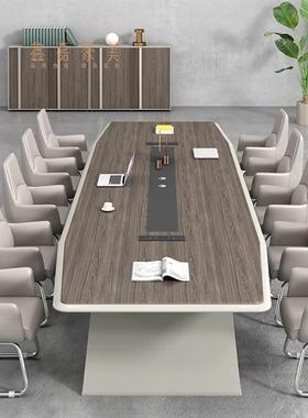 会谈议桌会椅层组合办公长桌简约现代烤漆双议室开会洽tb-61368接