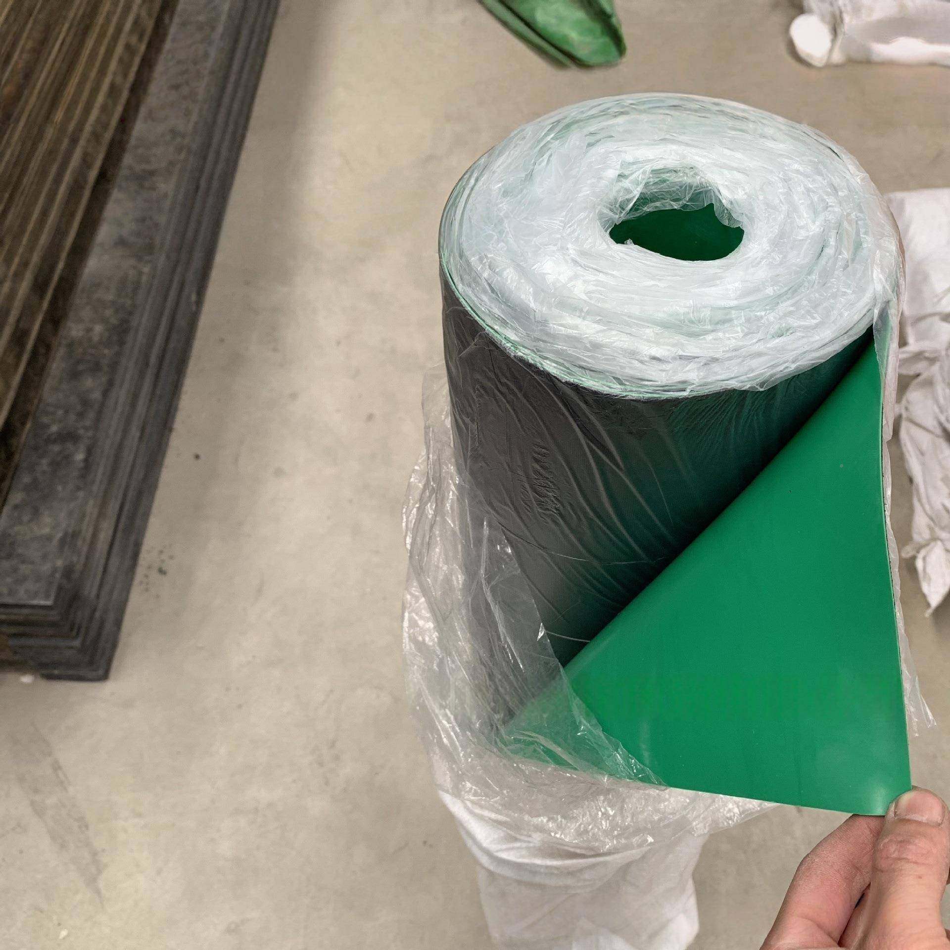 耐磨损耐高温电防静子电台垫厂导静电CLG桌垫黑绿色5mm防静电胶橡