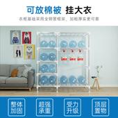 架家宿房舍出租简易单人用布衣柜卧DUM室结实耐用组装 全钢衣橱放