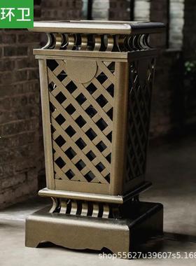 铸铝分类圾BBF桶外园双桶垃圾垃箱铁公艺小区户广场环卫大号垃圾