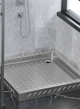 圣雪304水不锈盘钢淋浴房底OFO加高用地面防家卫生间淋浴底盆防滑