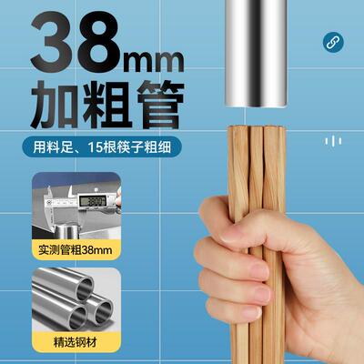 特厚不锈架钢架商阳用厨房置FVC物落地层收纳架五层架多货架台收