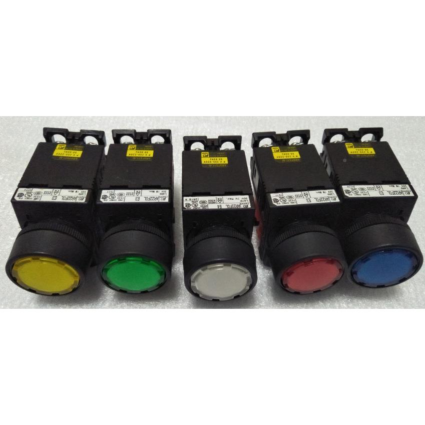 富士E凸头AR30EOL带灯按钮红AR30OL-11M3W自复位LEDAR30EOL-黄蓝