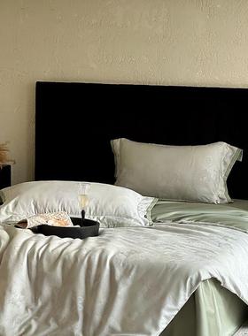 202新款100S色织天441丝棉大提2花四件件套-一如5初见1.m床单款三