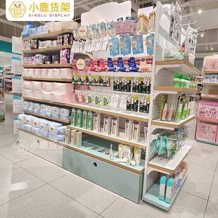 合店中岛货架中小型集店铺饰品袜子居店洞洞背板TZV钢家木架子收