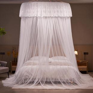 大床架拼加小床圆F5M77755顶蚊帐家用卧顶室天地杆支吊式免安装大