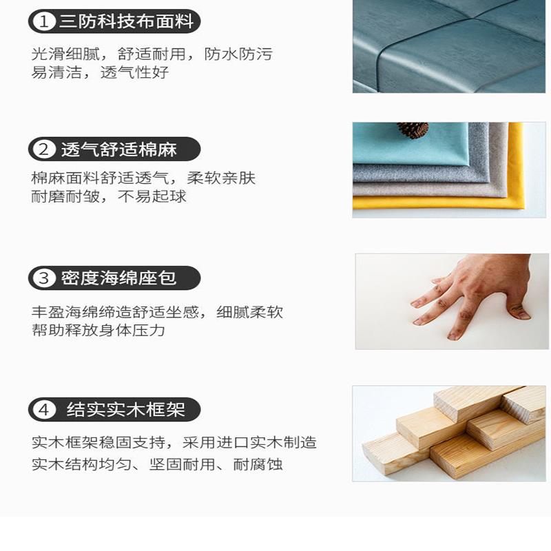 W6小户型客厅折沙发出公租折叠沙发房公寓卧室沙发床室单人午办休