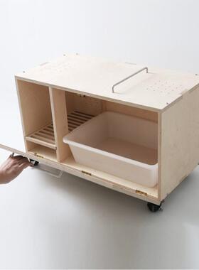 朋猫砂大号砂猫柜防臭盆封闭UTY猫内厕所防外溅猫砂箱