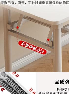 可公折卧叠电脑桌台出式室VJB家用办学习小户型书桌子简易长方形