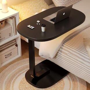 网红床边置物架小圆桌子简易家用沙发边几床头柜现代简约带抽屉