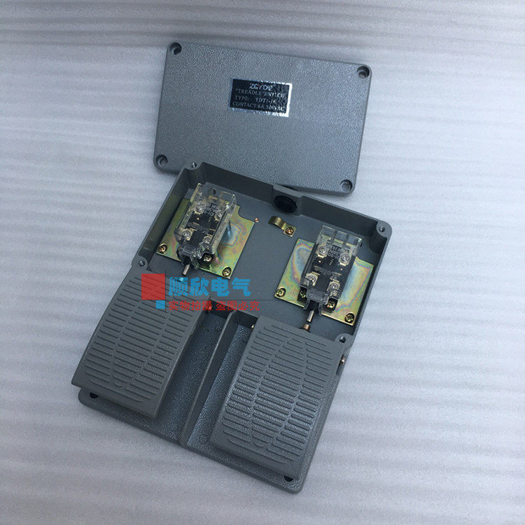 脚踏开关YDT1-16铝壳银触点380V冲床纺织液压用双联踩脚踏