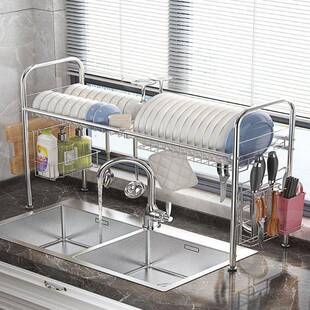 不锈钢厨房置物架水碗碟沥水架收纳架用品家用大全晾放碗架架子无