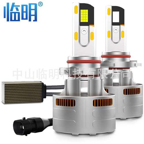 led高亮度汽车前大灯h1h4h7四铜管远近光一体灯泡改装led车灯