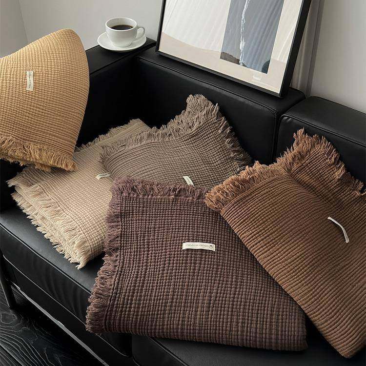 美拉德色系毯子四层纱全棉纯棉流苏毯沙发盖毯办公室午睡毯高级感,机械设备,其他机械设备,淘宝优惠券,粉丝福利购,淘宝优惠卷