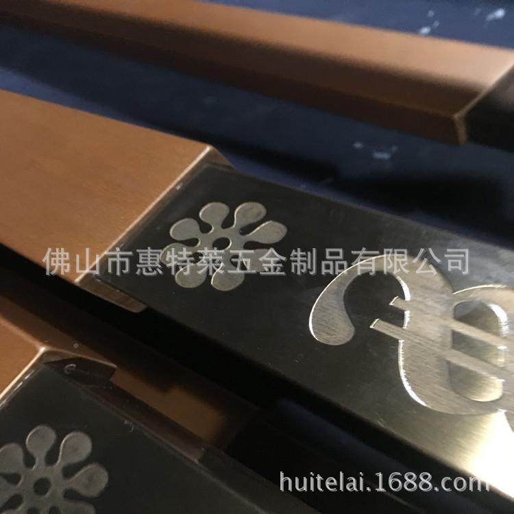 现代简定制约玻璃门拉手LOG雕O式木酒店大门把木实刻字双开门把中