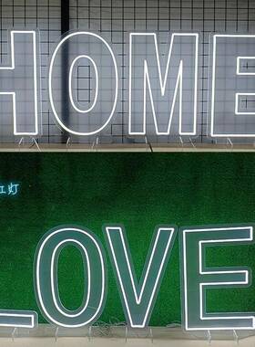 浪oe求OVZ婚告白惊喜慢l布置灯发光v数字led霓虹灯字体造型