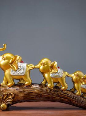 NV3招财大象摆件装饰品三柜只小象装饰摆设意JWX客厅酒电视柜创家