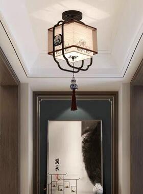 小吸顶过道灯中国风复古室关入户玄65182走灯廊厅卧新中式灯具