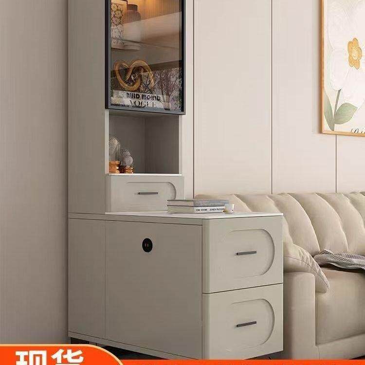 岩板沙发边柜纳柜厅366家小用客多功能储物柜现代简约收网红茶几