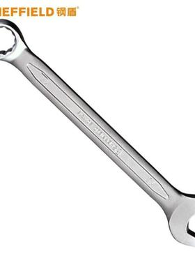 盾S01303钢14件套公713制凹筋两套用开口扳手组手动扳手套装6-32m