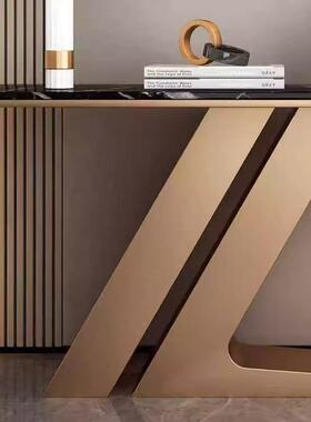 意式奢大理客石玄关关台入42310户轻过道靠墙玄桌现代简约新中式