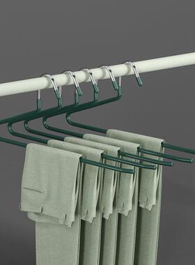 鹅型裤架防滑无家用衣裤夹柜衣架字晾痕晒放挂裤子pc3ex4Ft收纳