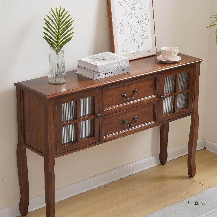 美式实收木餐边柜纳茶水柜门厅约玄柜现代简靠墙家具985客关厅置物柜,影音电器,DIY配件,淘宝优惠券,粉丝福利购,淘宝优惠卷