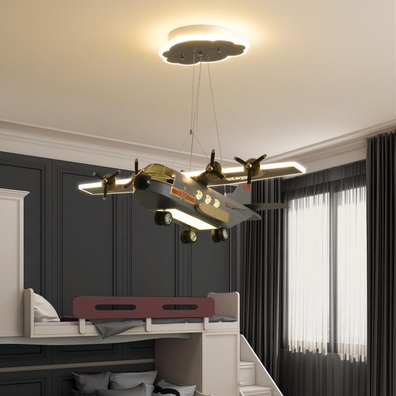 儿童卧室灯991男孩意运输机LE创D机灯模型男童房间具主灯卧吸顶飞