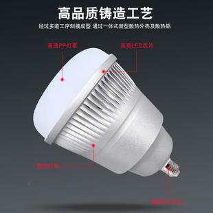 爆亮ED大功率球泡灯车间厂房材超亮e2602 8L7铝螺口家足瓦节能用